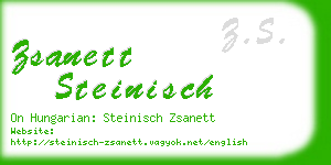 zsanett steinisch business card